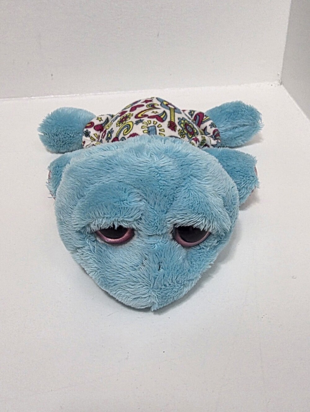 Russ Blue Plush Turtle - Rainbow